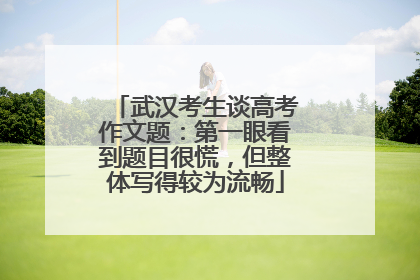 武汉考生谈高考作文题：第一眼看到题目很慌，但整体写得较为流畅