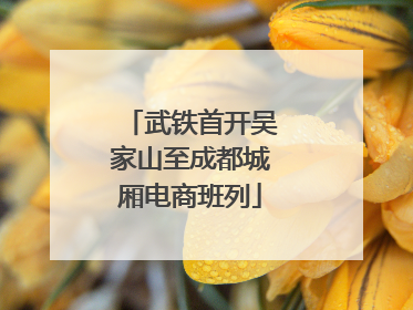 武铁首开吴家山至成都城厢电商班列