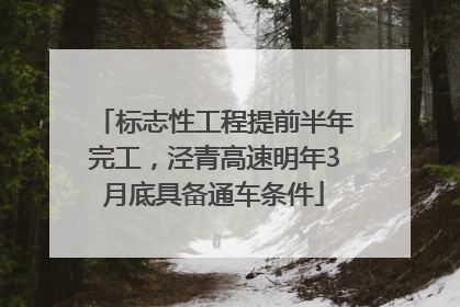 标志性工程提前半年完工，泾青高速明年3月底具备通车条件
