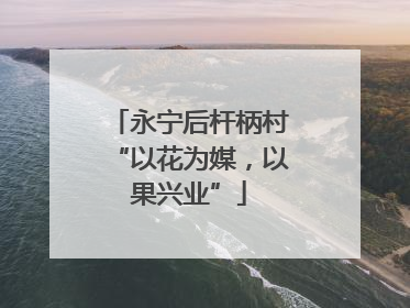 永宁后杆柄村“以花为媒，以果兴业”