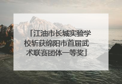 江油市长城实验学校斩获绵阳市首届武术联赛团体一等奖