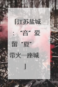 江苏盐城：“音”爱留“夏” 带火一座城