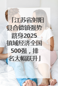 江苏省射阳县合德镇强势跻身2025镇域经济全国500强，排名大幅跃升