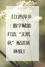 江西萍乡：数字赋能打造“无纸化”配送新体验