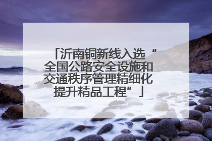 沂南铜新线入选“全国公路安全设施和交通秩序管理精细化提升精品工程”