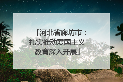 河北省廊坊市：扎实推动爱国主义教育深入开展