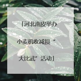 河北南皮举办小麦机收减损“大比武”活动