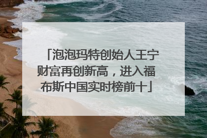 泡泡玛特创始人王宁财富再创新高，进入福布斯中国实时榜前十
