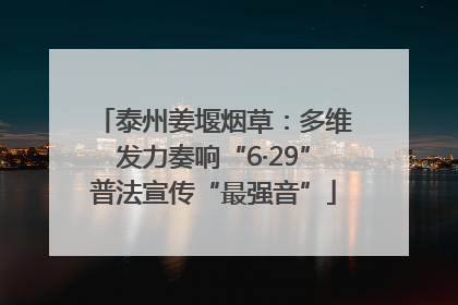 泰州姜堰烟草：多维发力奏响“6·29”普法宣传“最强音”