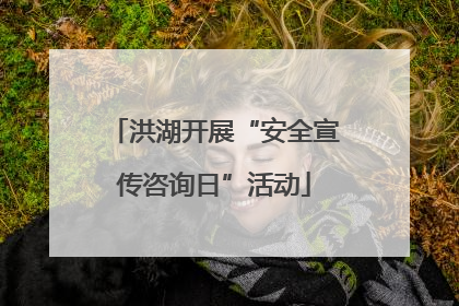 洪湖开展“安全宣传咨询日”活动