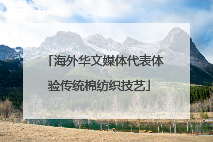 海外华文媒体代表体验传统棉纺织技艺