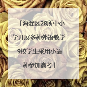 海淀区28所中小学开展多种外语教学 9校学生采用小语种参加高考