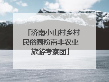 济南小山村乡村民俗圈粉南非农业旅游考察团