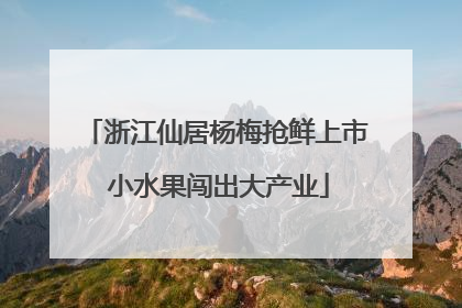 浙江仙居杨梅抢鲜上市 小水果闯出大产业