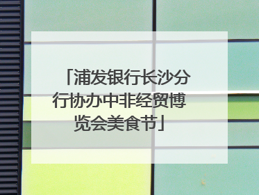 浦发银行长沙分行协办中非经贸博览会美食节