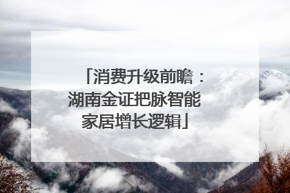 消费升级前瞻：湖南金证把脉智能家居增长逻辑