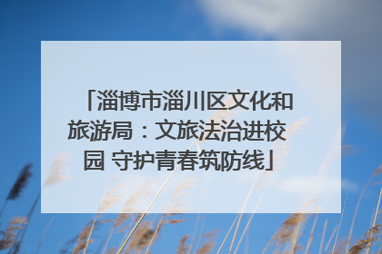 淄博市淄川区文化和旅游局：文旅法治进校园 守护青春筑防线