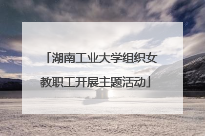 湖南工业大学组织女教职工开展主题活动