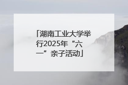 湖南工业大学举行2025年“六一”亲子活动