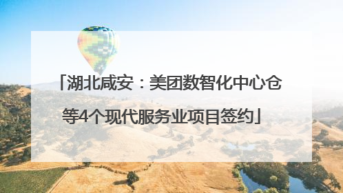 湖北咸安：美团数智化中心仓等4个现代服务业项目签约