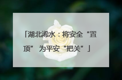 湖北浠水：将安全“置顶” 为平安“把关”