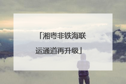 湘粤非铁海联运通道再升级