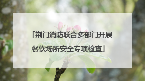 荆门消防联合多部门开展餐饮场所安全专项检查