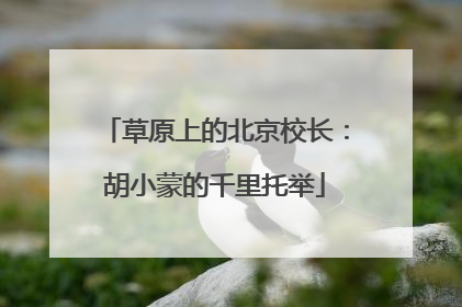 草原上的北京校长：胡小蒙的千里托举