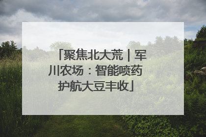 聚焦北大荒｜军川农场：智能喷药护航大豆丰收