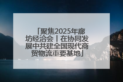 聚焦2025年廊坊经洽会丨在协同发展中共建全国现代商贸物流重要基地