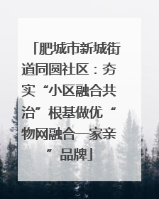 肥城市新城街道同圆社区：夯实“小区融合共治”根基做优“物网融合一家亲”品牌