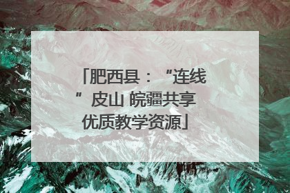 肥西县：“连线”皮山 皖疆共享优质教学资源