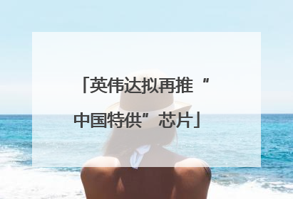 英伟达拟再推“中国特供”芯片