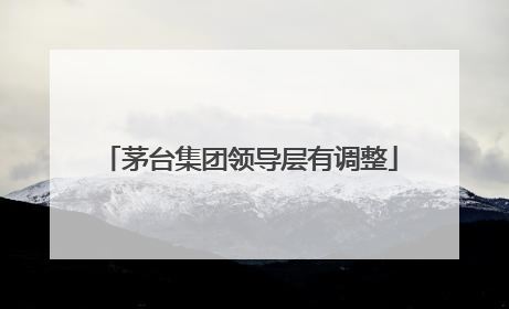 茅台集团领导层有调整