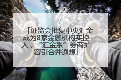 证监会批复中央汇金成为8家金融机构实控人，“汇金系”券商扩容引合并遐想