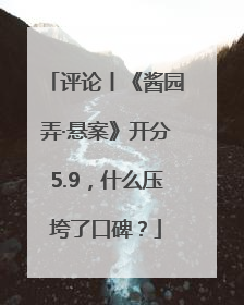 评论丨《酱园弄·悬案》开分5.9，什么压垮了口碑？