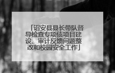 诏安县县长带队督导检查专项债项目建设、审计反馈问题整改和校园安全工作