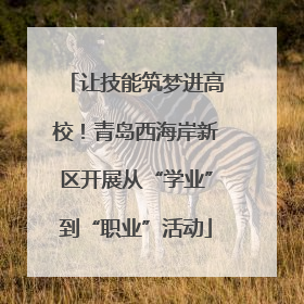 让技能筑梦进高校！青岛西海岸新区开展从“学业”到“职业”活动