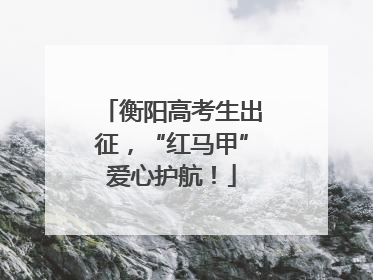 衡阳高考生出征，“红马甲”爱心护航！