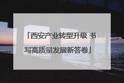 西安产业转型升级 书写高质量发展新答卷
