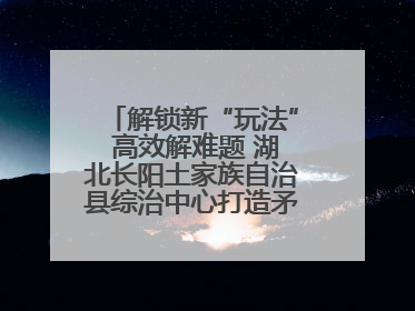 解锁新“玩法” 高效解难题 湖北长阳土家族自治县综治中心打造矛盾纠纷调处“终点站”