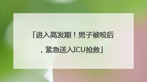 进入高发期！男子被咬后，紧急送入ICU抢救