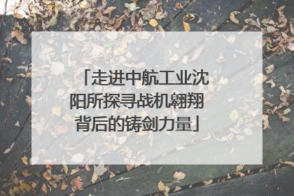 走进中航工业沈阳所探寻战机翱翔背后的铸剑力量