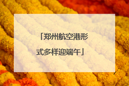 郑州航空港形式多样迎端午