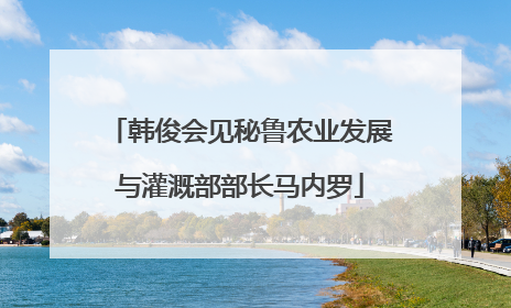 韩俊会见秘鲁农业发展与灌溉部部长马内罗