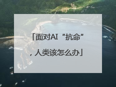 面对AI“抗命”，人类该怎么办