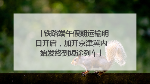 铁路端午假期运输明日开启，加开京津冀内始发终到短途列车