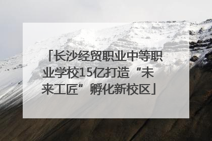 长沙经贸职业中等职业学校15亿打造“未来工匠”孵化新校区