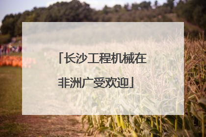 长沙工程机械在非洲广受欢迎