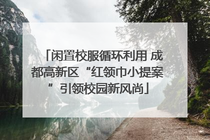 闲置校服循环利用 成都高新区“红领巾小提案”引领校园新风尚